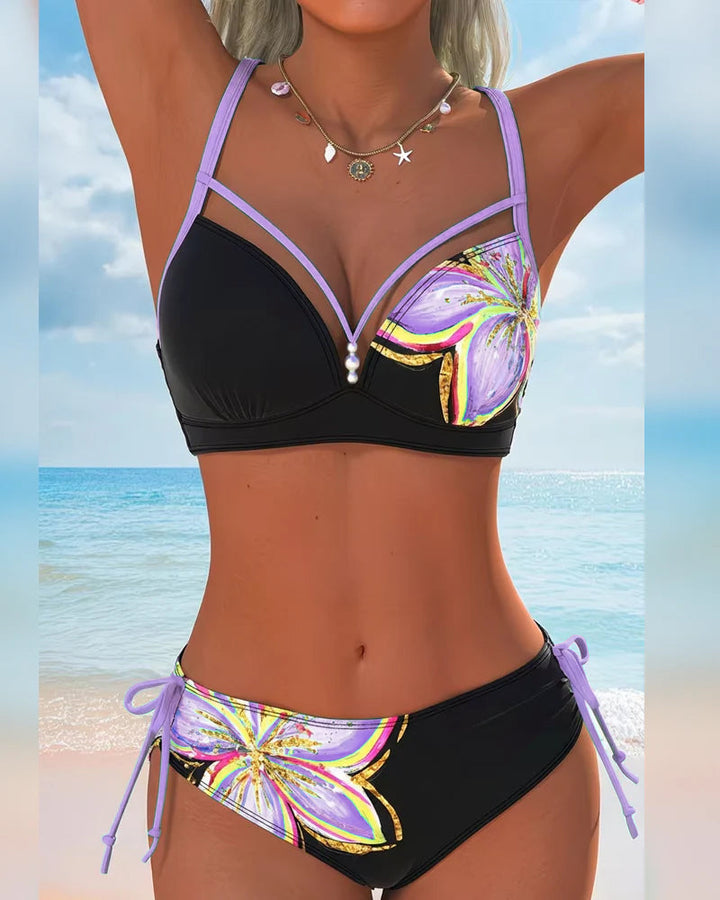 Lace Printed Bikini Bralette