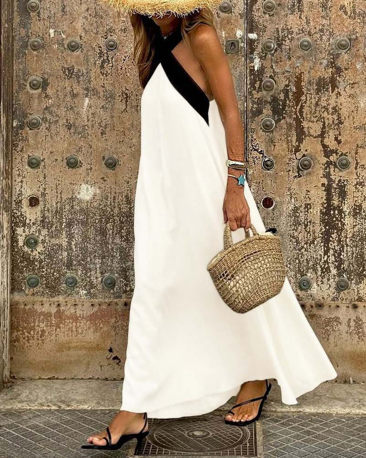 ROZENIA – CROSS NECK DRESS