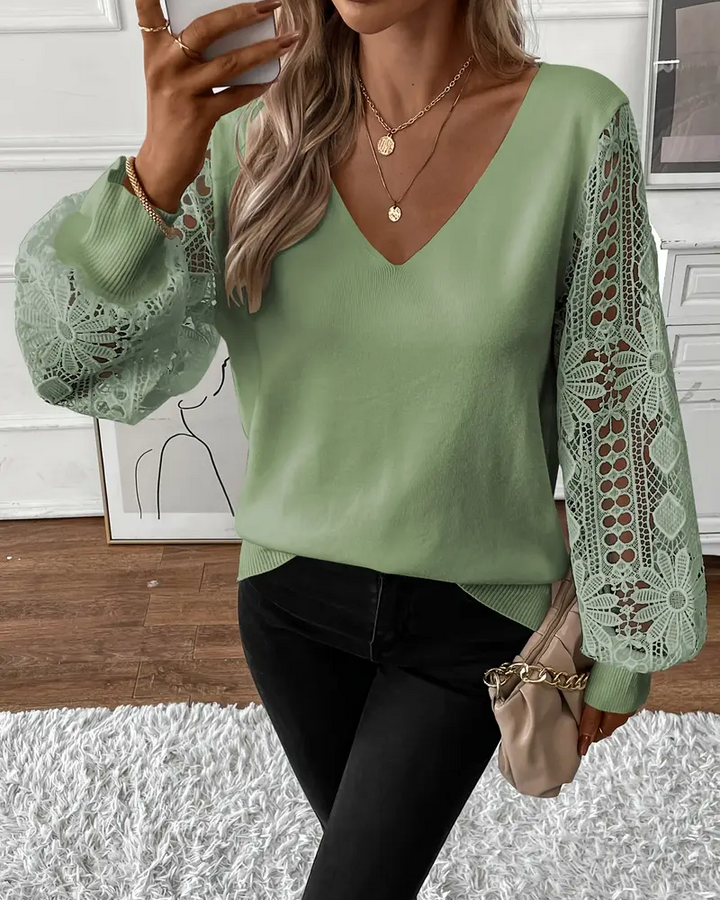 V-Neck Trendy Sweater