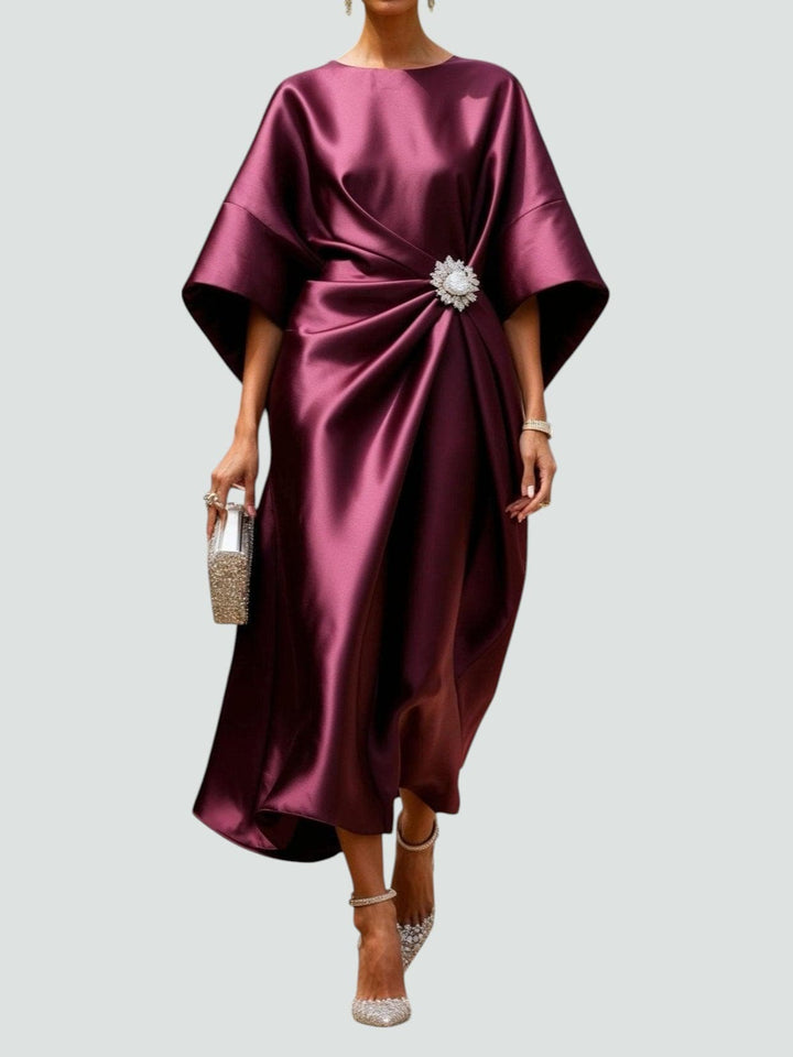 Albertine | Elegant Long Satin Dress