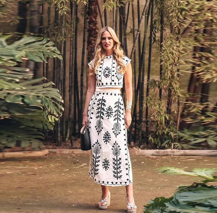 Camilla™ | Printed Set, Top and Skirt