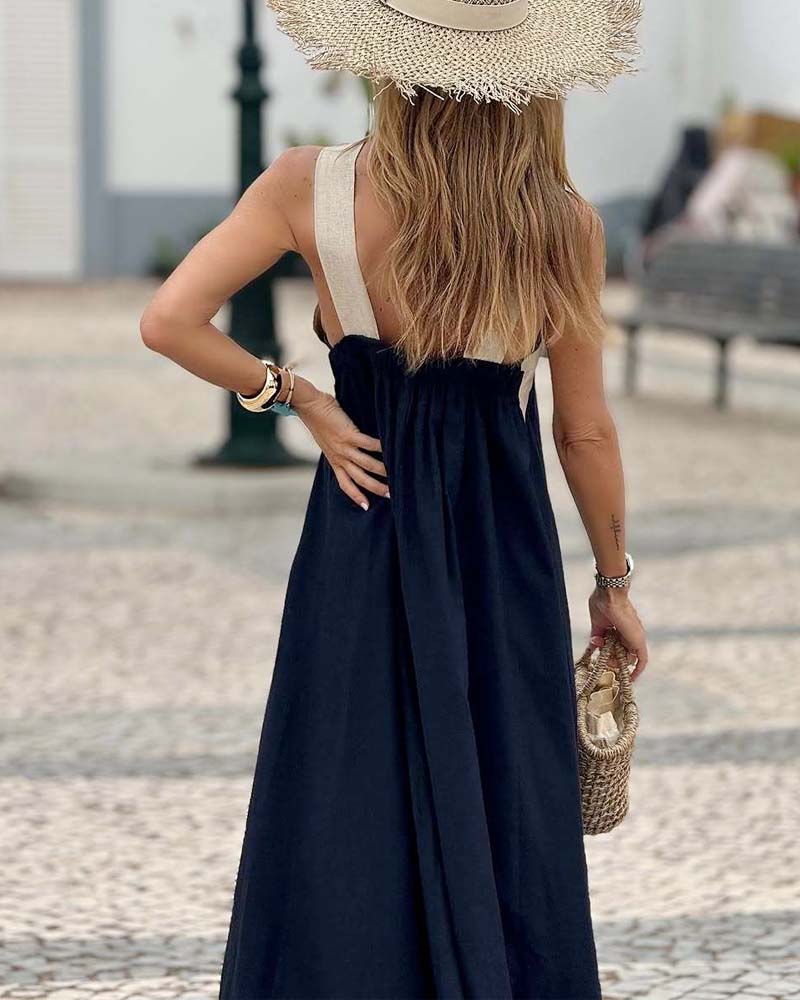 ROZENIA – CROSS NECK DRESS