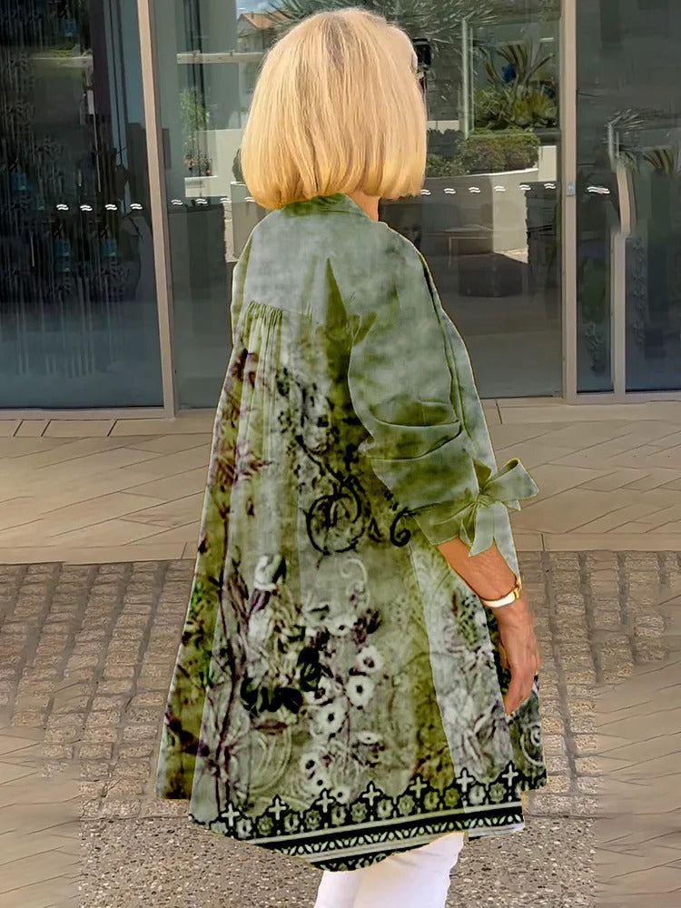 MYLA-ROSE – BOW SLEEVE PRINTED COTTON JACKET