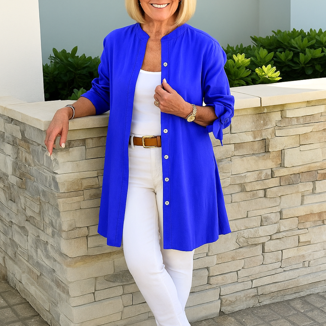 Louise™ | Elegant shirt blouse with bow sleeves