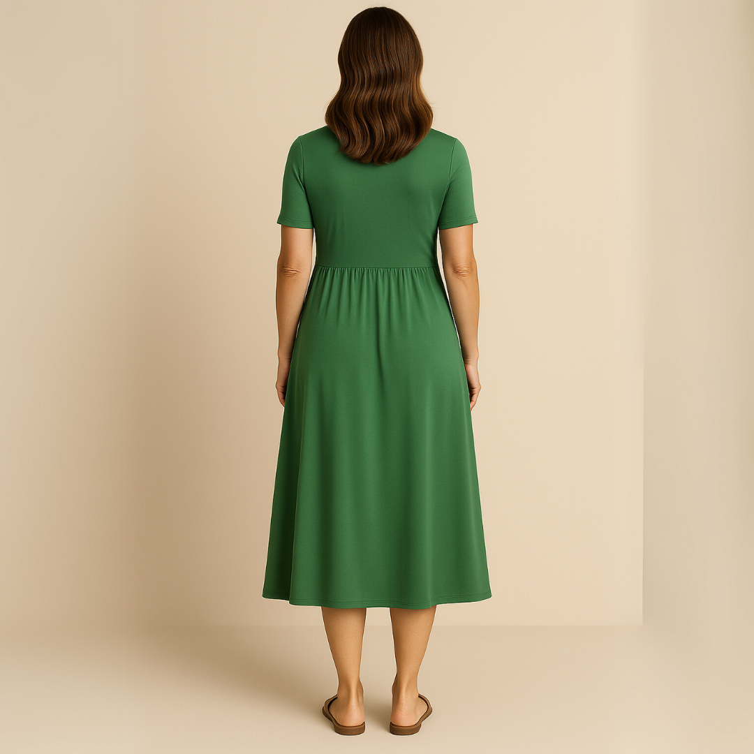 Anny | Stylish V-Neck Midi Dress