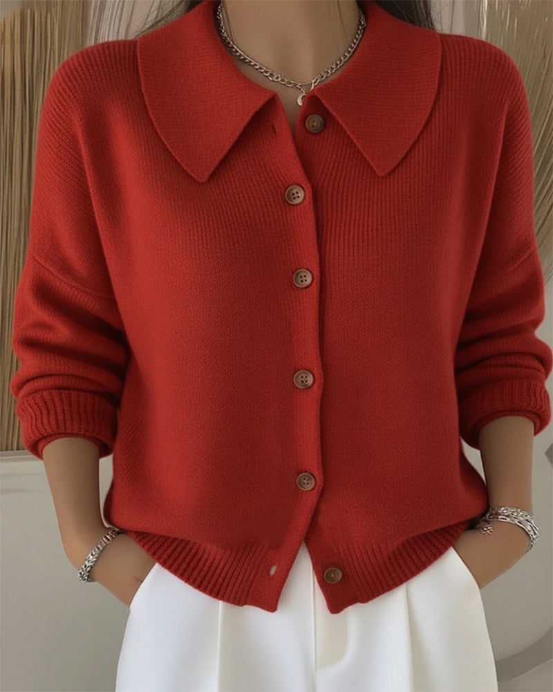 Buttoned Long Sleeve Pullover