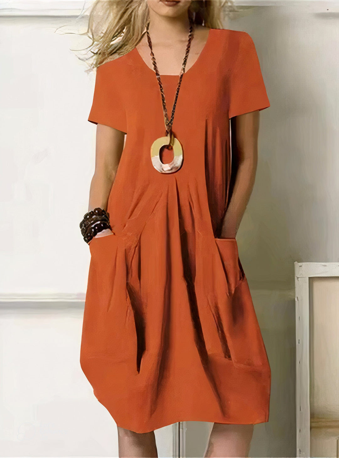 Erica | Comfortable Loose-Fit Pocket Dress