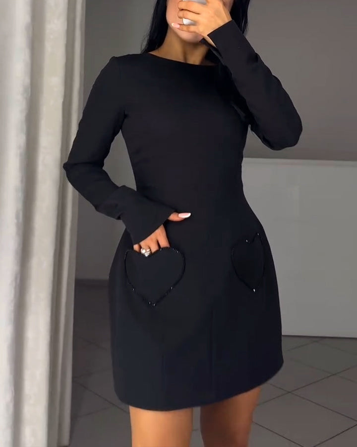 Elegant Long Sleeve Fitted Dress
