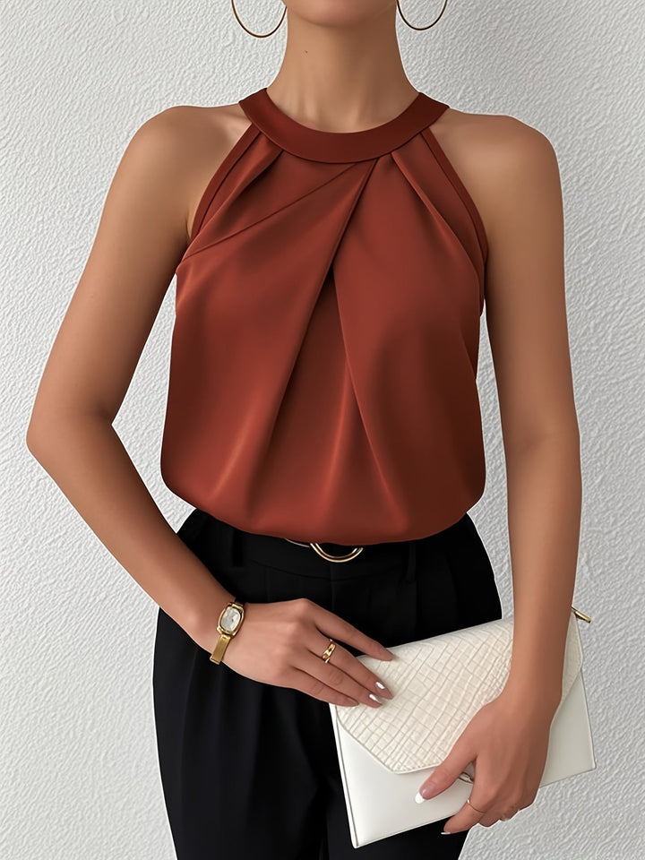 AMIYAH – SATIN HALTER BLOUSE