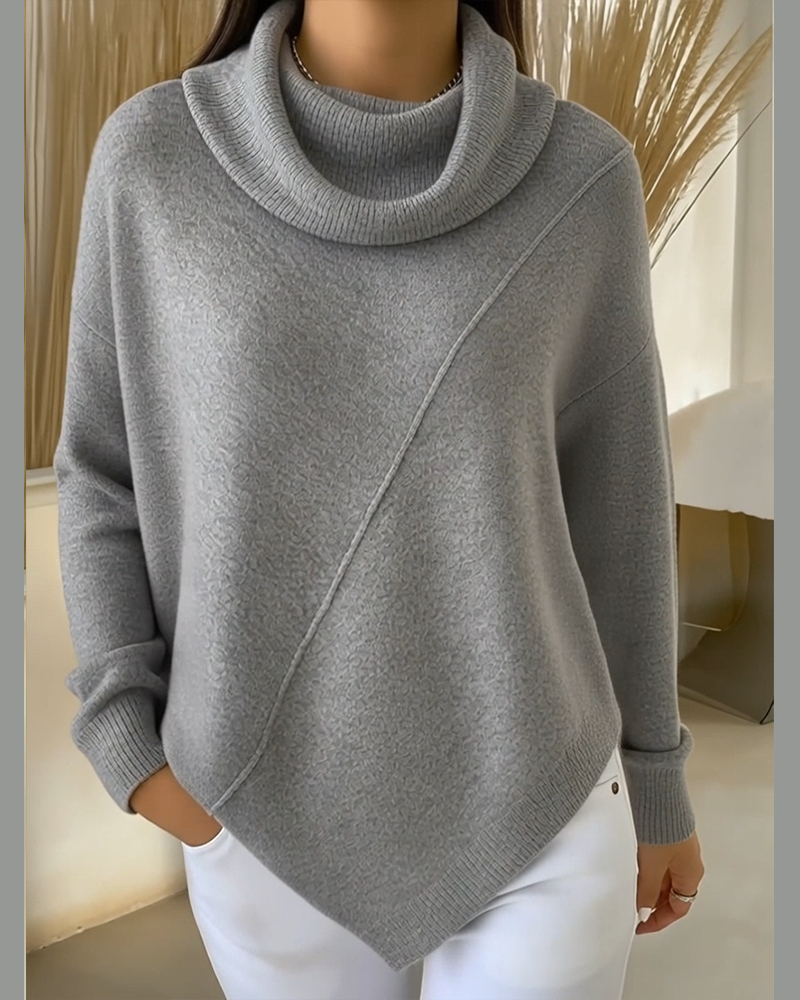 Asymmetrical Collar Sweater