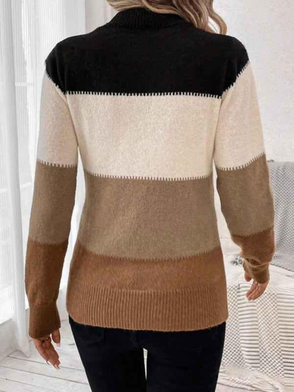 Zoey - Colorblock Knit Sweater