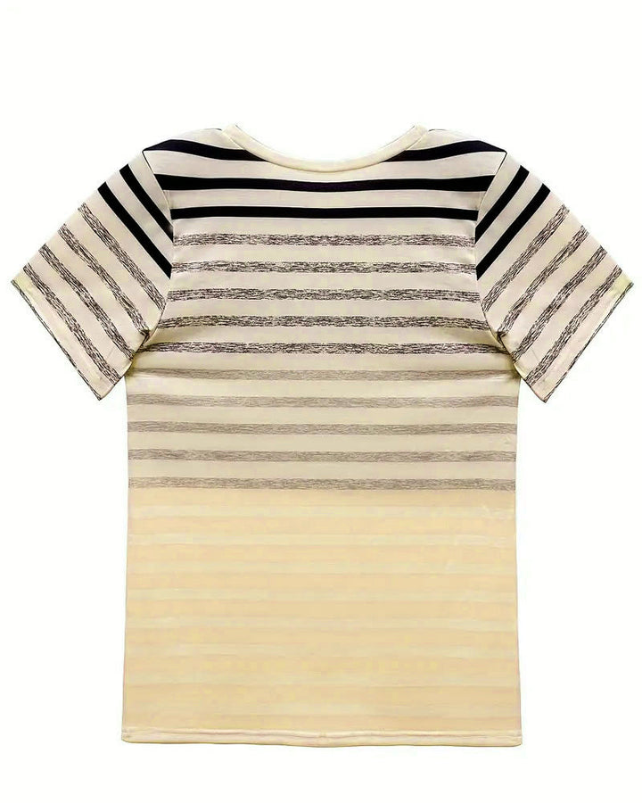 Evelyn – T-Shirt Round Neck Short Sleeve Striped
