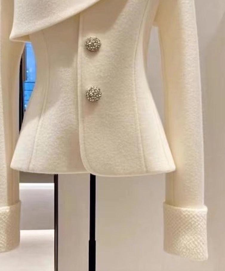 Lola - Asymmetric Buttoned Blazer
