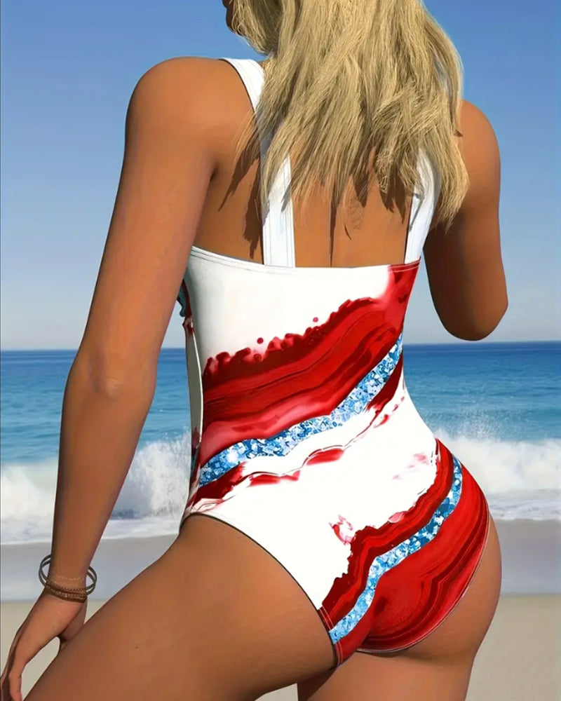 Printed One Piece Bikini
