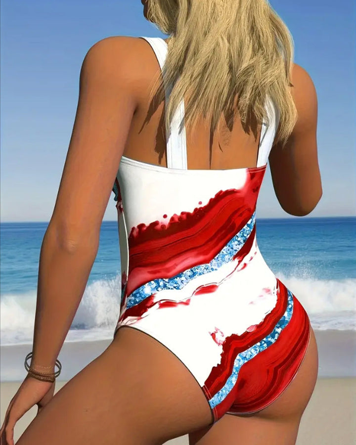 Printed One Piece Bikini