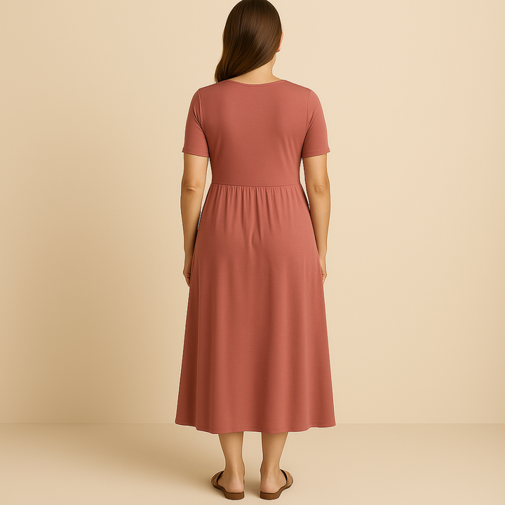 Anny | Stylish V-Neck Midi Dress