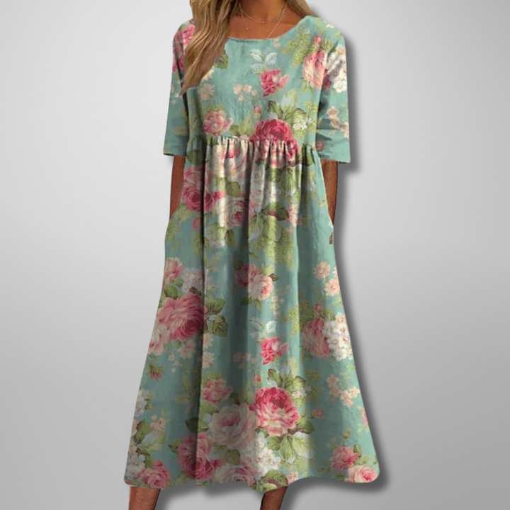 Lily | Comfortable Loose-Fit Floral Dress