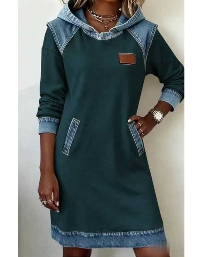 Lara | Denim Dress with Hood