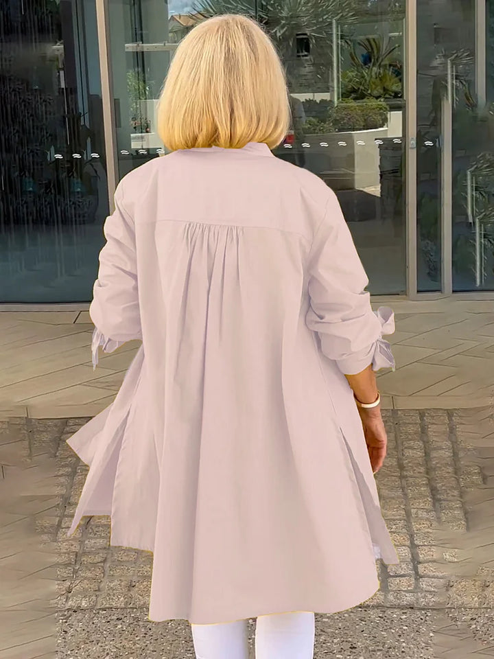 XARIA – FLATTERING COTTON STAND COLLAR JACKET