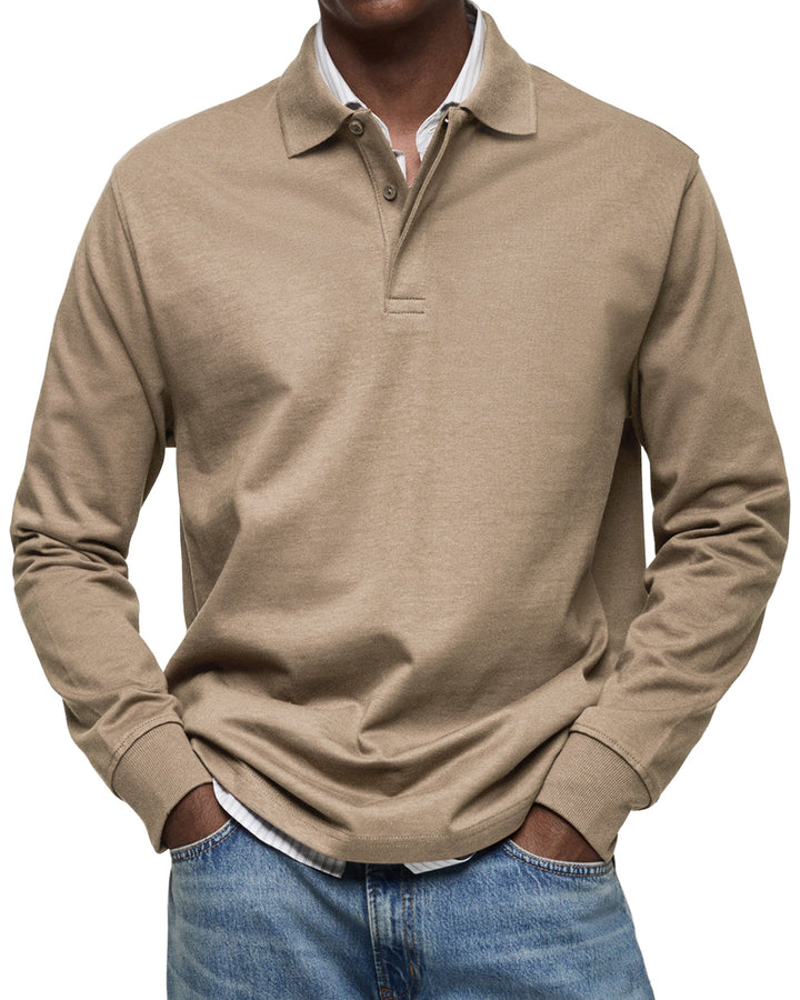 ALJUR - CASUAL LONGSLEEVE POLO