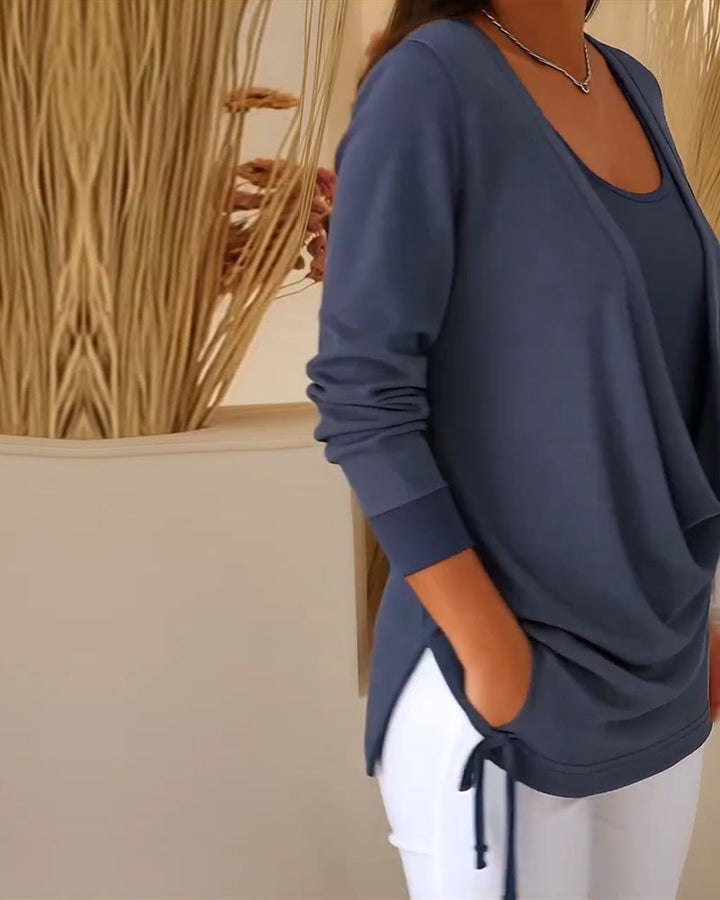 Fashion Faux Two-Piece Tops