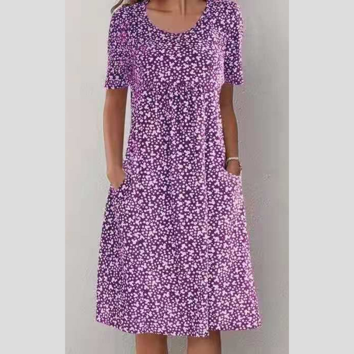 Odalys | Stylish Floral Print Midi Dress