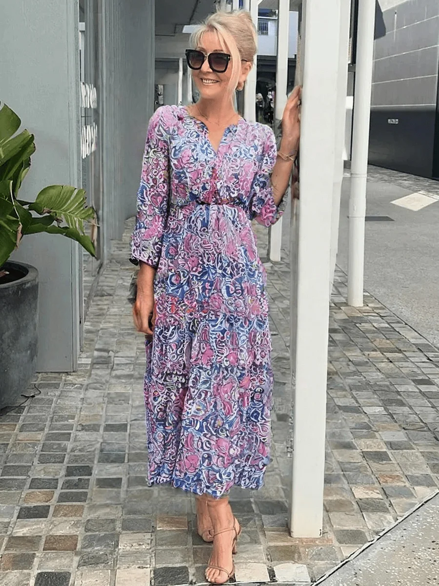 Linda | Comfortable Summer Floral Dress