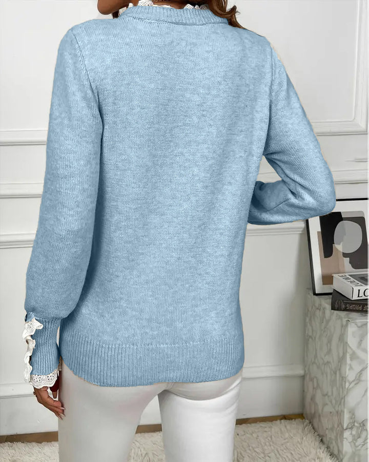 Elegant Sweater with Blonde Edge