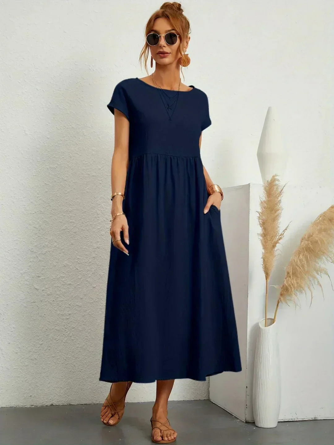 Jessica™ | Elegant Round Neck Dress