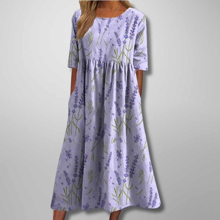 Lily | Comfortable Loose-Fit Floral Dress