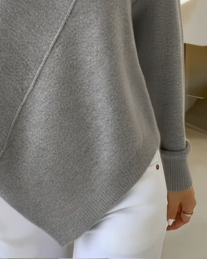 Asymmetrical Collar Sweater