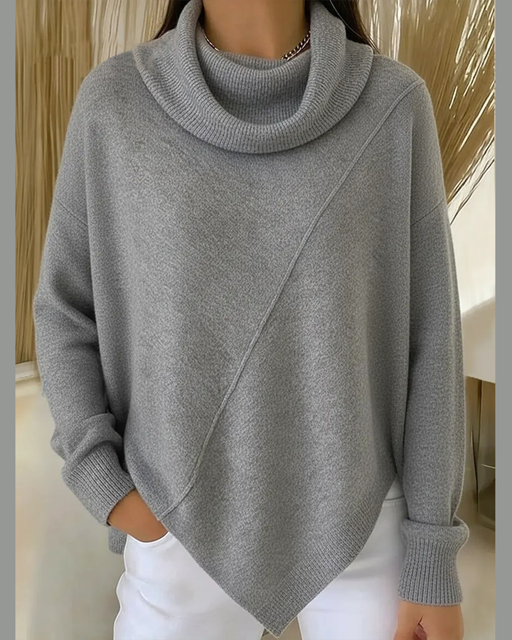 Asymmetrical Collar Sweater