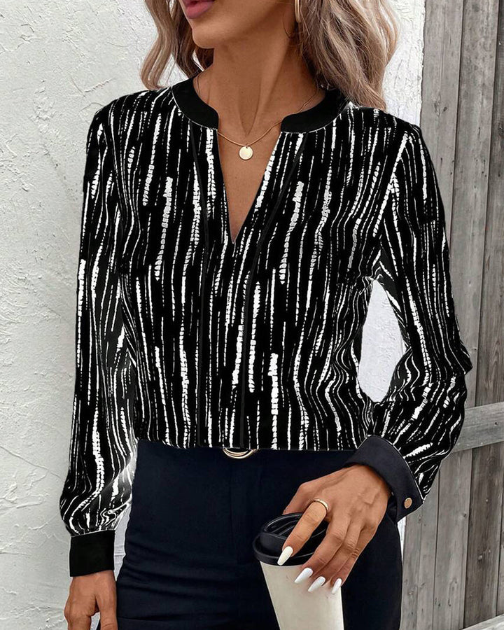 Trendy Geometric Print Blouse