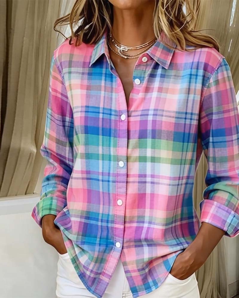 Colorful Plaid Printed Shirt