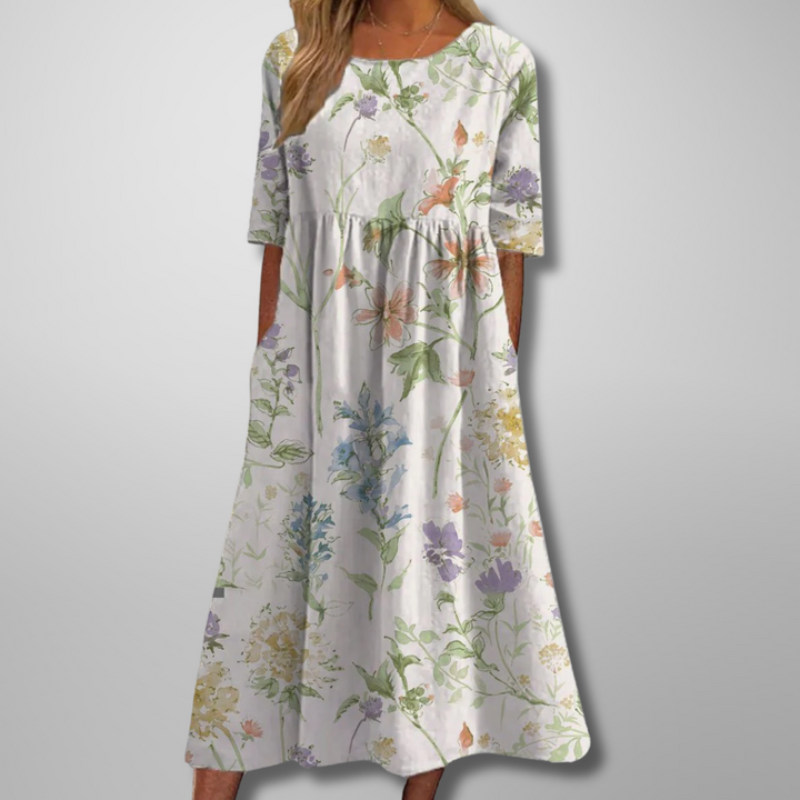 Lily | Comfortable Loose-Fit Floral Dress
