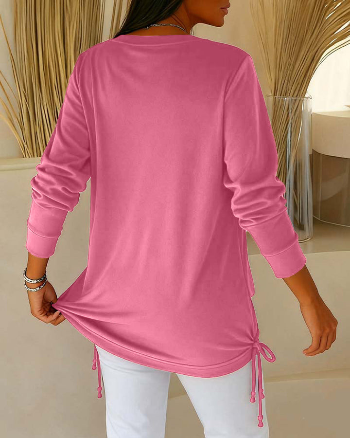 Two-Tone Sequin Top Effect Two-in-One