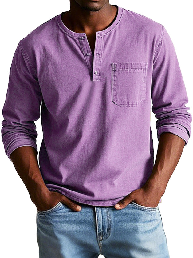 Lucas | Casual Henley Long-Sleeve Shirt