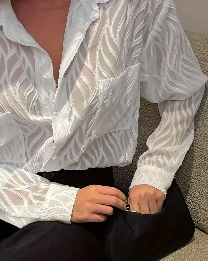 Textured Reverse Mode Blouse