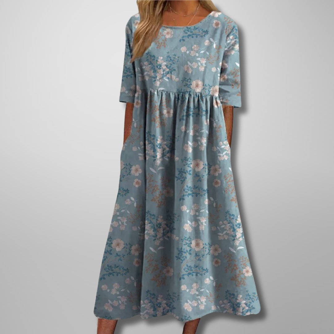 Lily | Comfortable Loose-Fit Floral Dress