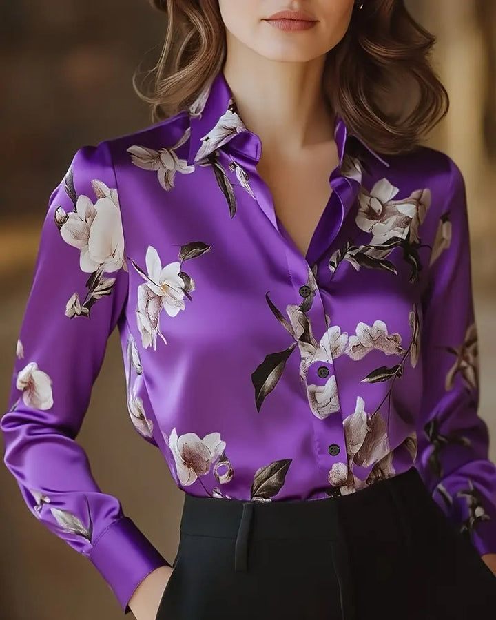 Retro Floral Print Shirt