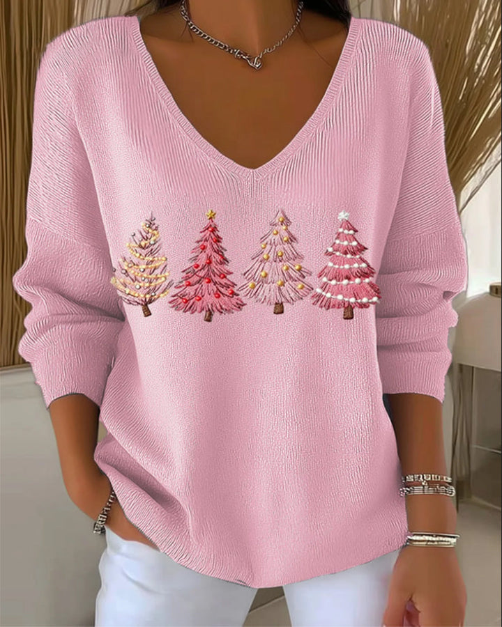 V-Neck Long Sleeve Sweater