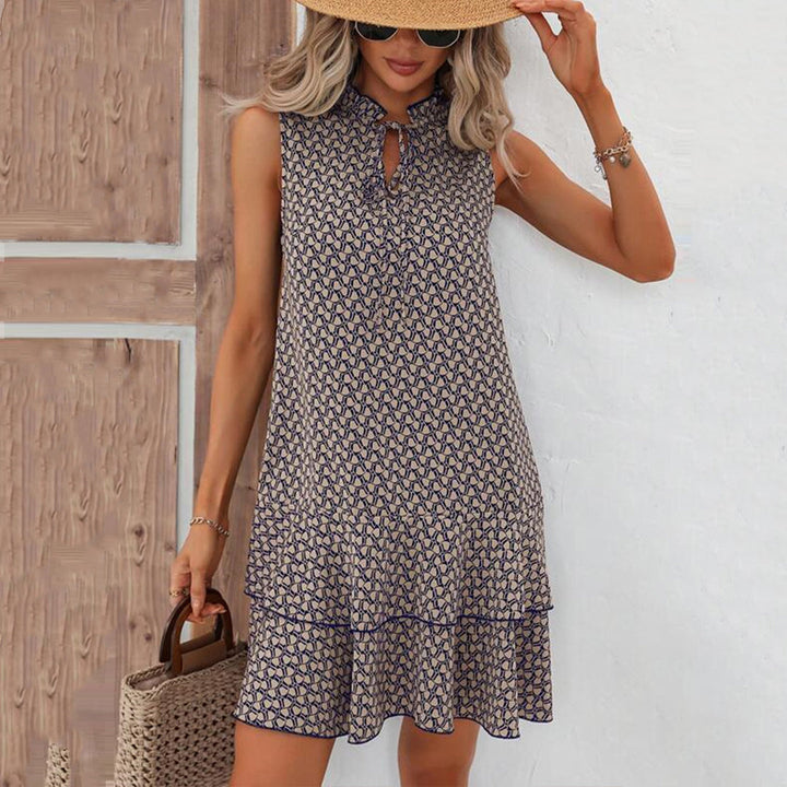 Linda™ | Elegant sleeveless dress with V-neck