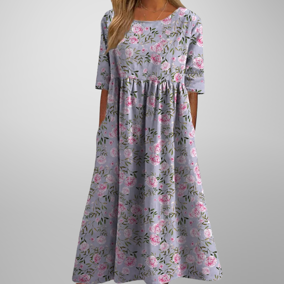 Lily | Comfortable Loose-Fit Floral Dress