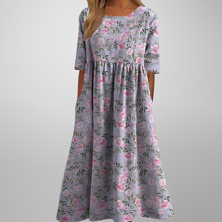 Lily | Comfortable Loose-Fit Floral Dress
