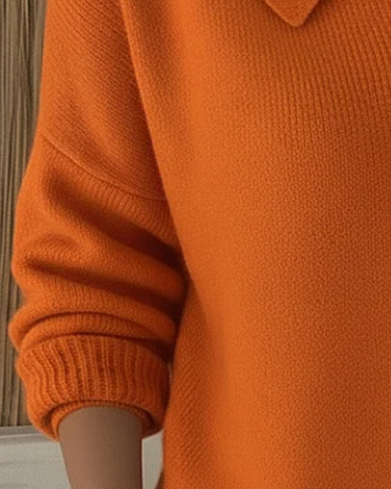 Buttoned Long Sleeve Pullover