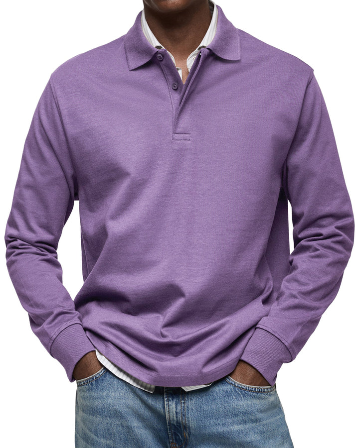 ALJUR - CASUAL LONGSLEEVE POLO