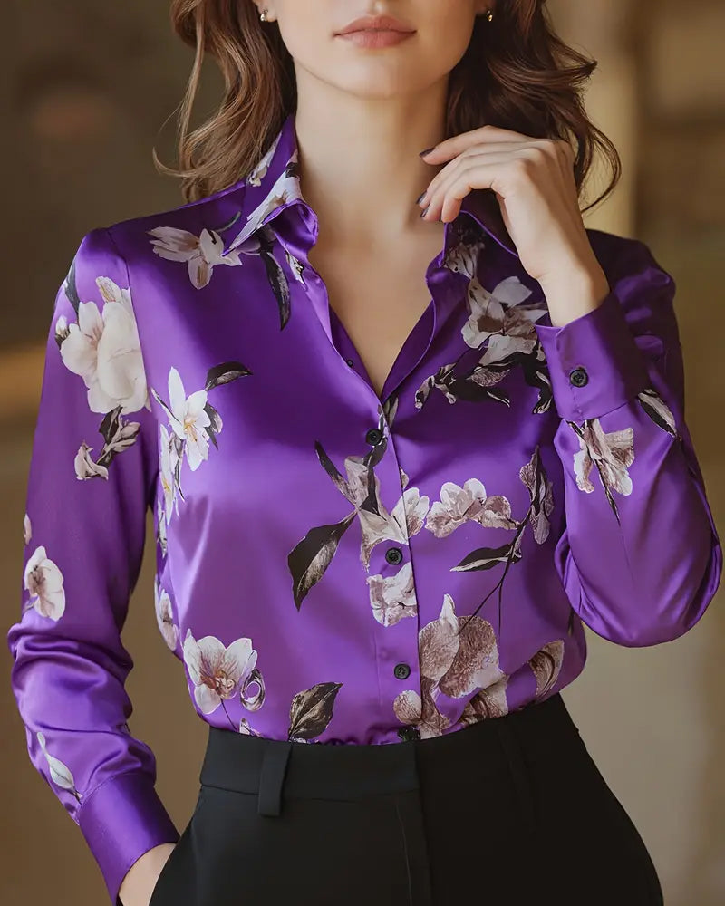 Retro Floral Print Shirt
