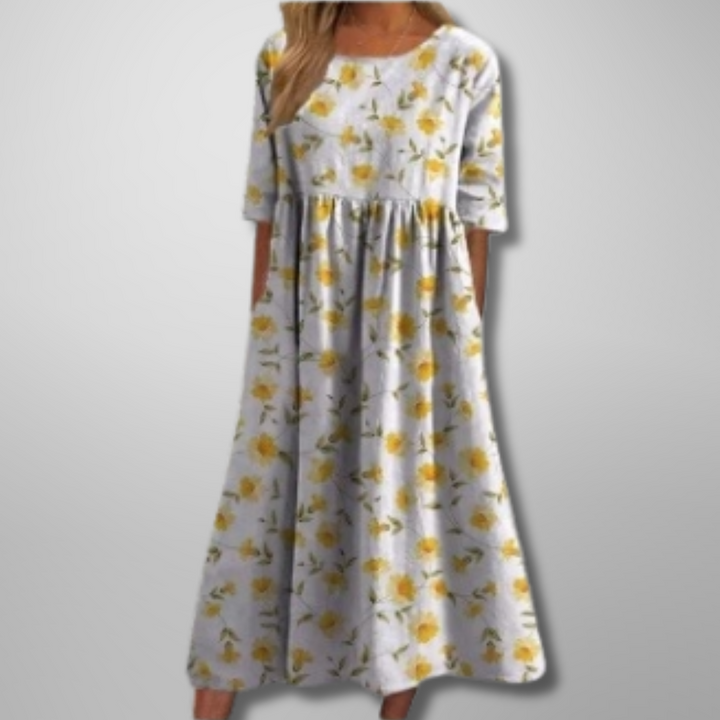 Lily | Comfortable Loose-Fit Floral Dress