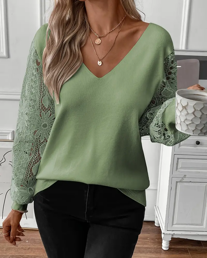 V-Neck Trendy Sweater