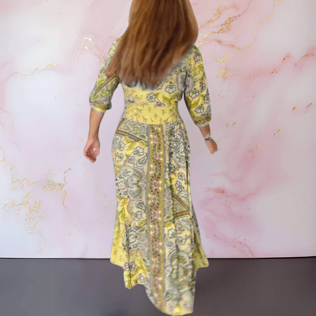 Sarah™ | Elegant summer dress with V-neck